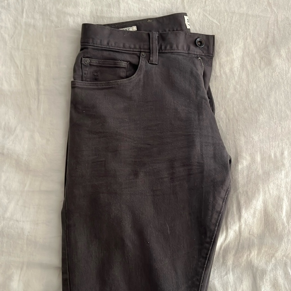 Todd Snyder SLIM FIT 5-POCKET CHINO IN DARK GRANITE 30x32